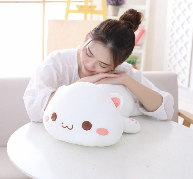 ATELIER-TIBET – Coussin Chat Kawaii Japonais en Tissu Doux –  65 cm
