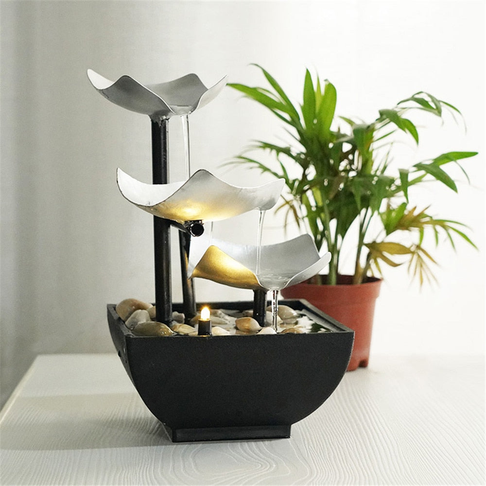 ATELIER-TIBET – Mini Fontaine Japonaise Zen d’Intérieur au Style Ancien et Naturel