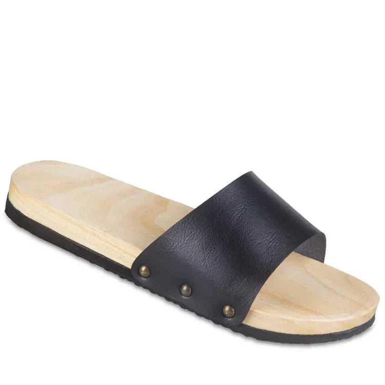 ATELIER-TIBET – Sabot Geta Moderne en Bois & Cuir PU