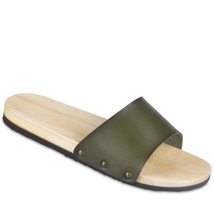 ATELIER-TIBET – Sabot Geta Moderne en Bois & Cuir PU