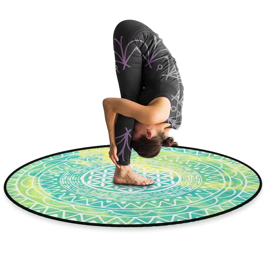 ATELIER-TIBET – Tapis de Méditation Rond Mandalas – Ambiance Zen & Sérénité