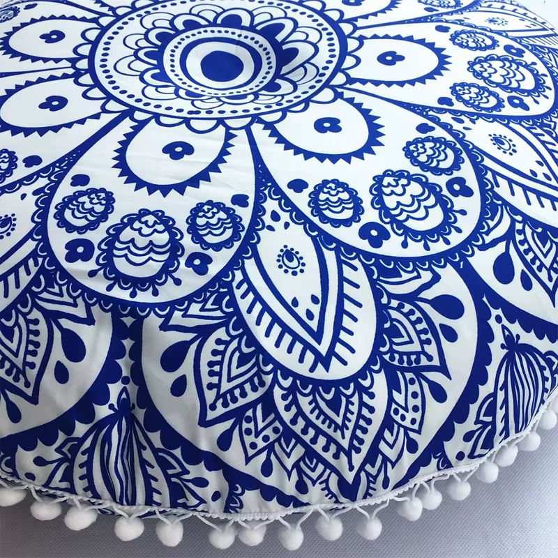 ATELIER-TIBET Coussin de Méditation Bohème – Mandalas Colorés & Assise Confortable