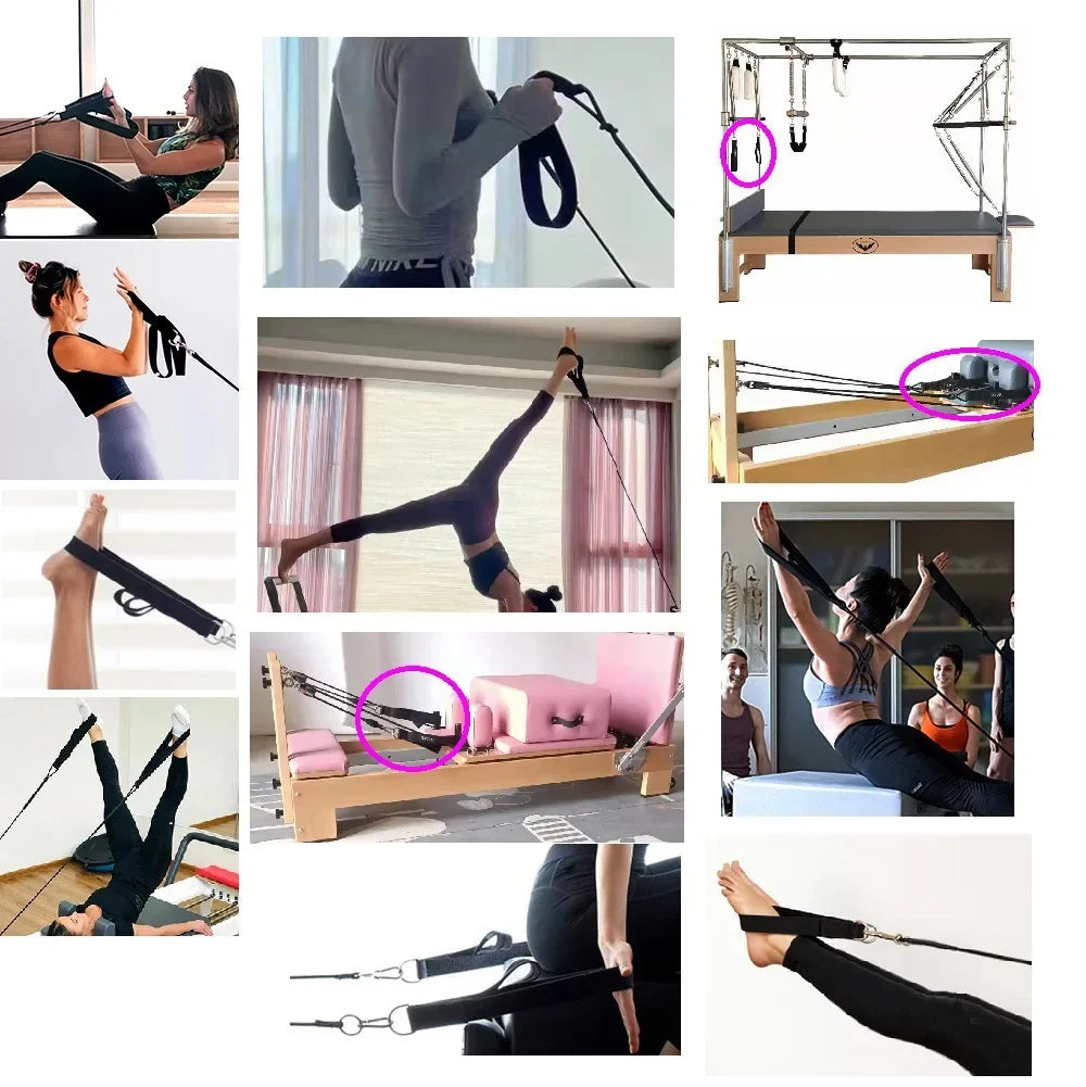 ATELIER-TIBET – Sangle Élastique de Yoga Noire en Polyester & Coton