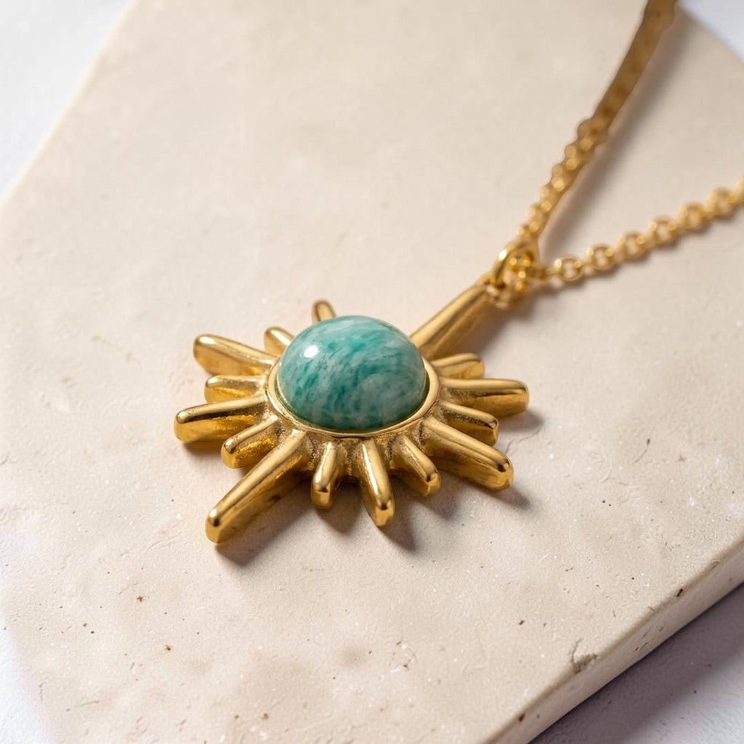 ATELIER-TIBET – Pendentif Sérénité Intérieure Étoile en Amazonite