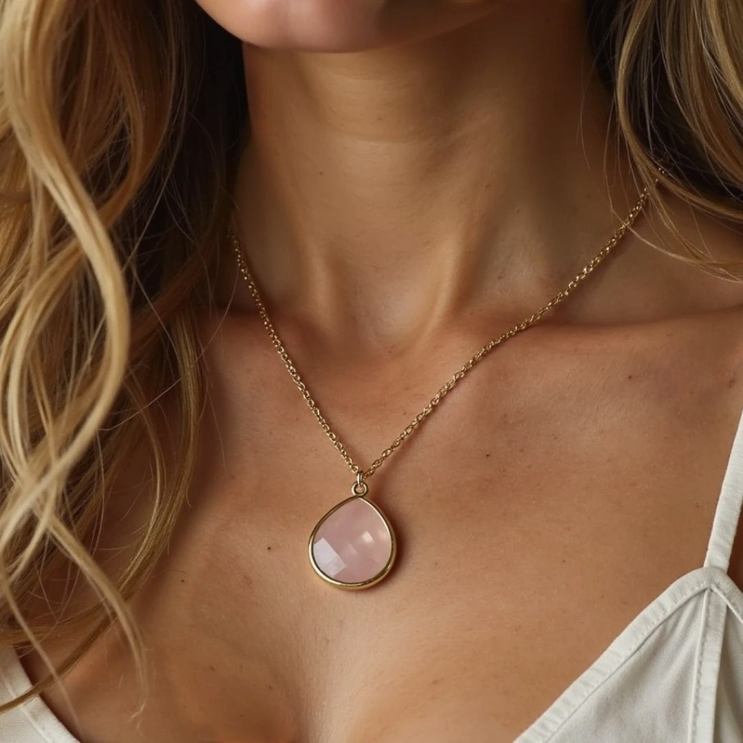 ATELIER-TIBET – Pendentif Douceur Infini en Quartz Rose