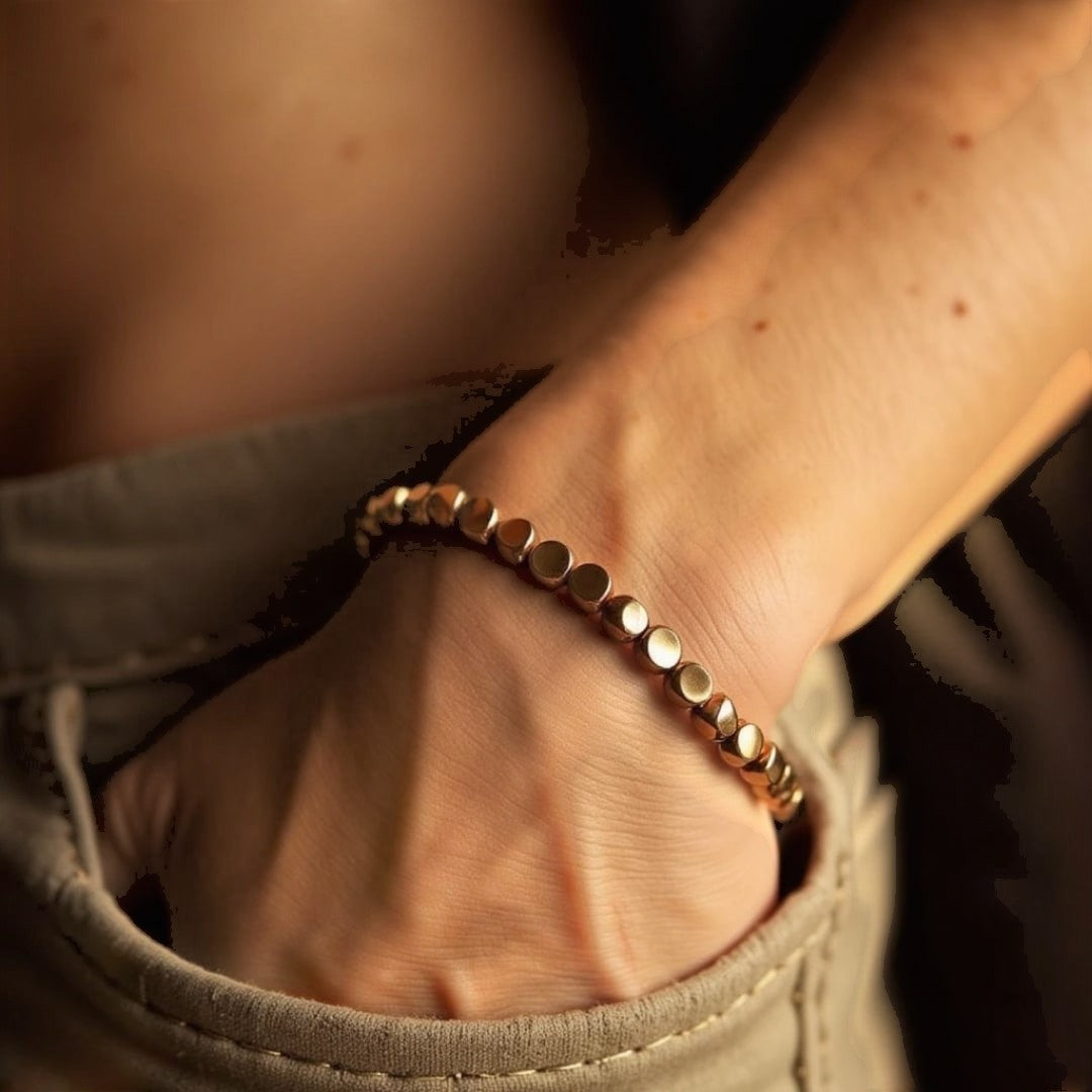 ATELIER-TIBET – Bracelet Tibétain en Perles de Cuivre