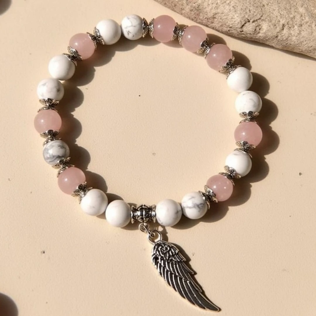 ATELIER-TIBET – Bracelet Aile d'Ange en Pierres Naturelles