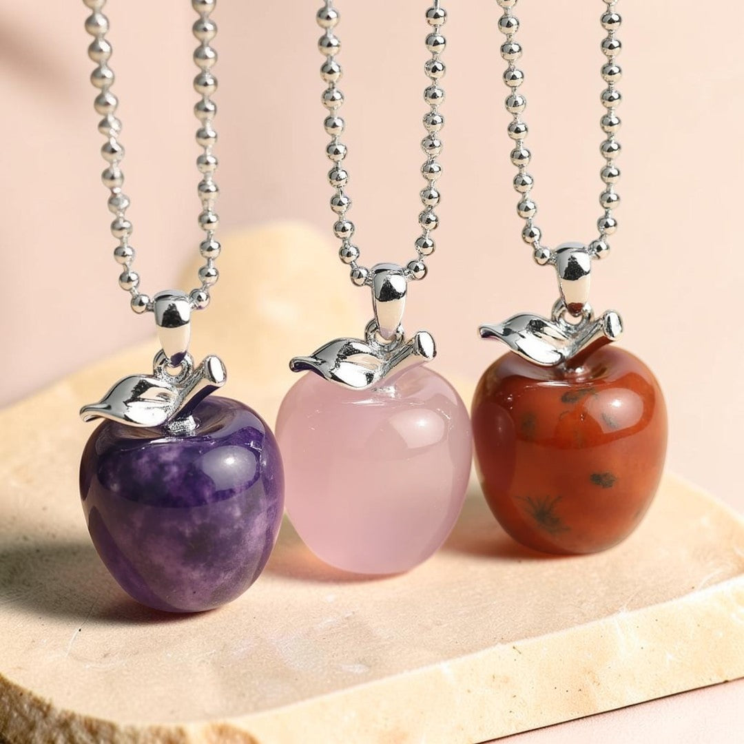 ATELIER-TIBET – Pendentif Pomme en Pierre Naturelle