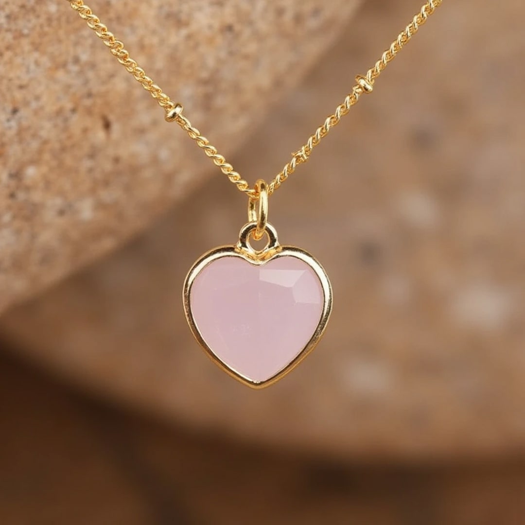 ATELIER-TIBET – Pendentif Coeur en Pierre Naturelle