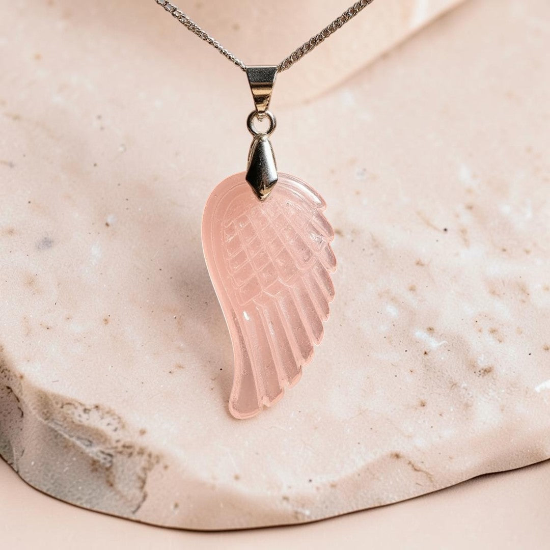ATELIER-TIBET – Pendentif Aile d'Ange en Pierre Naturelle