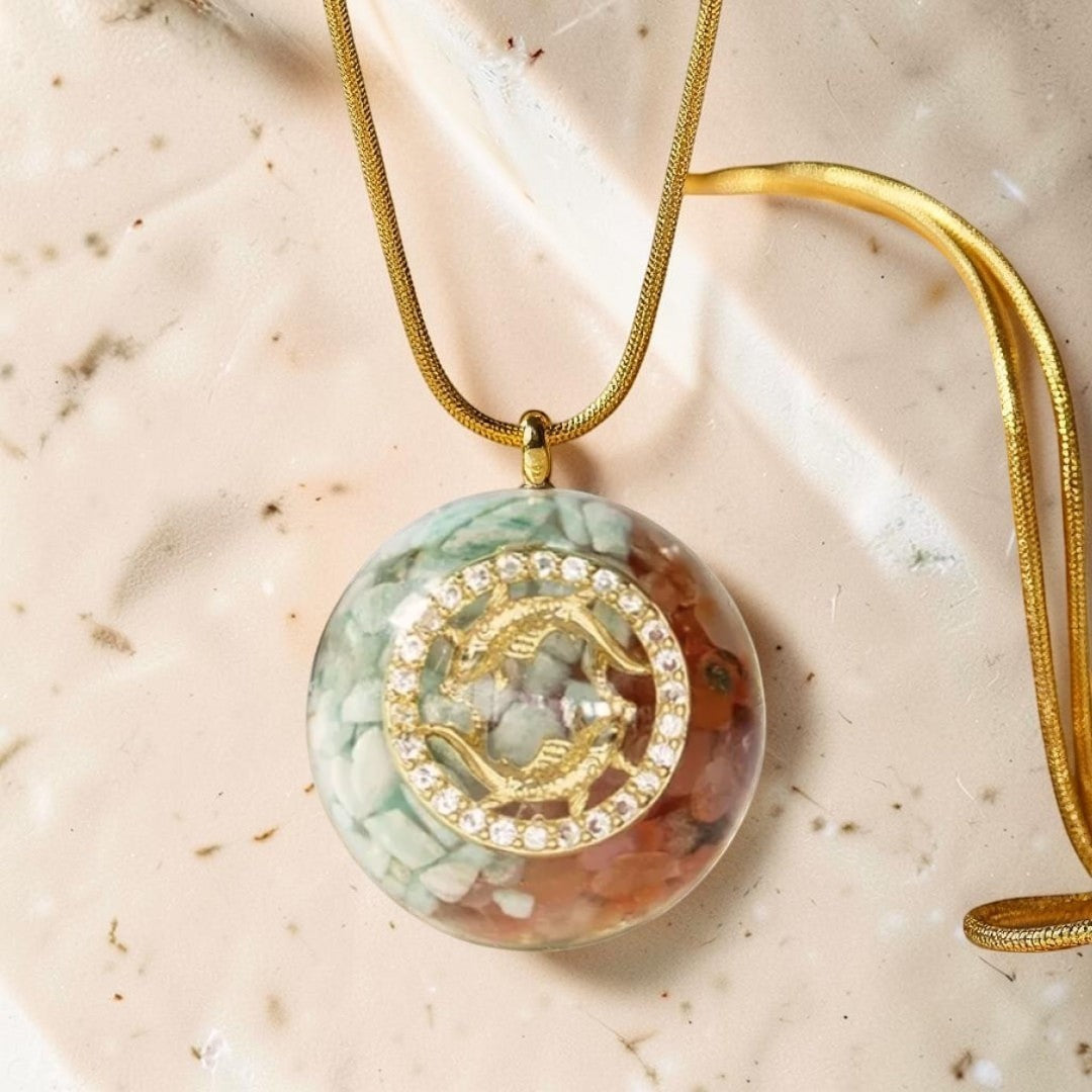 ATELIER-TIBET – Pendentif Orgonite Signe Astrologique en Pierre Naturelle