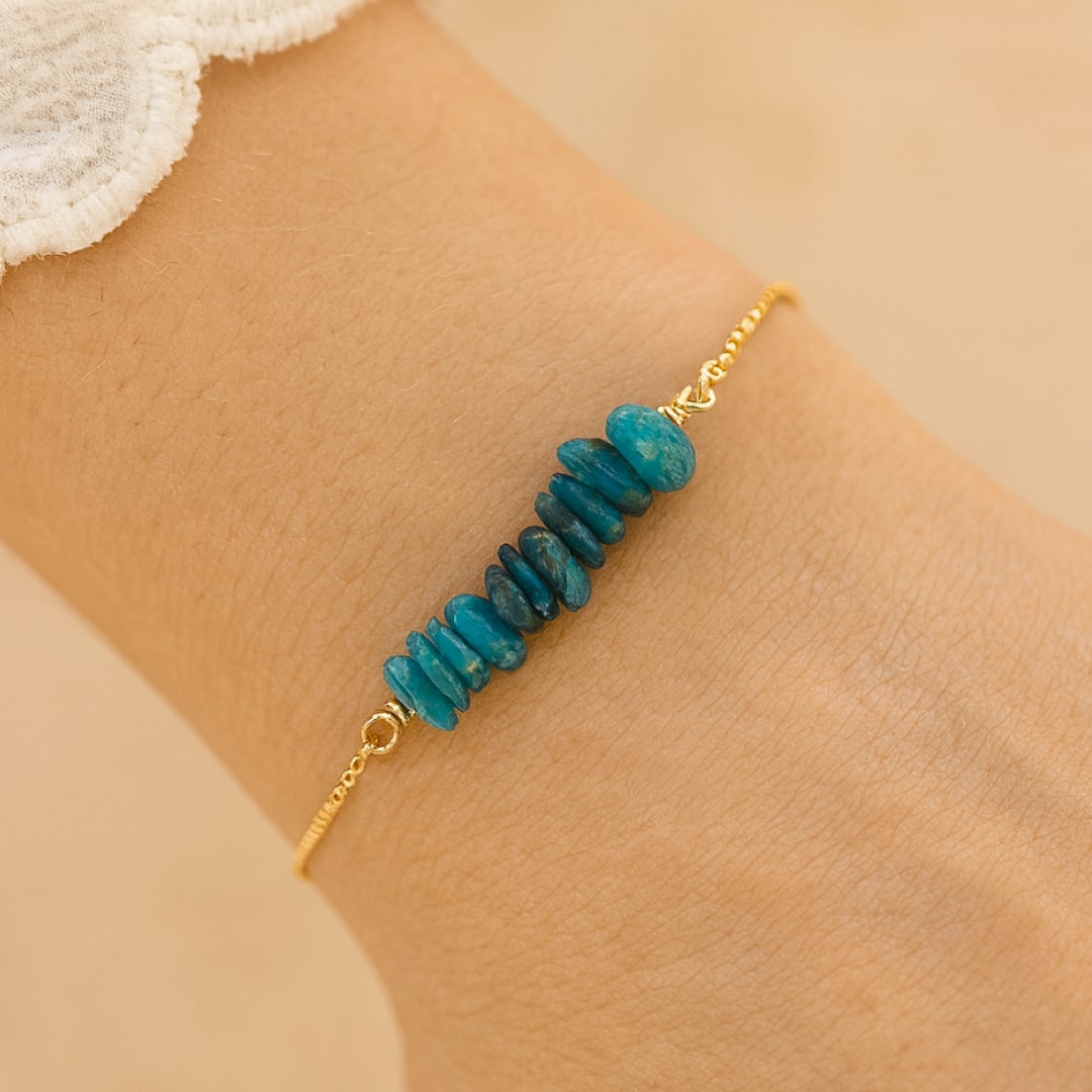 ATELIER-TIBET – Bracelet Fin en Pierres Irrégulières Naturelles