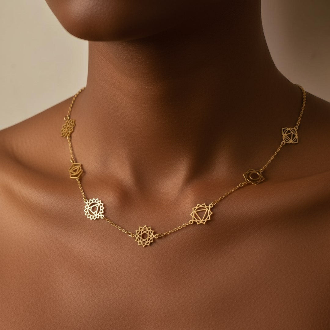 ATELIER-TIBET – Collier 7 Chakras - Symboles Mystiques