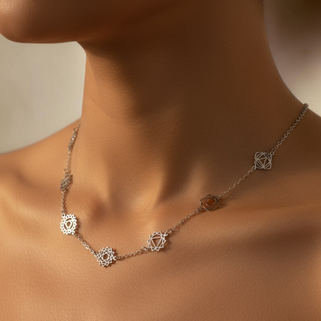ATELIER-TIBET – Collier 7 Chakras - Symboles Mystiques