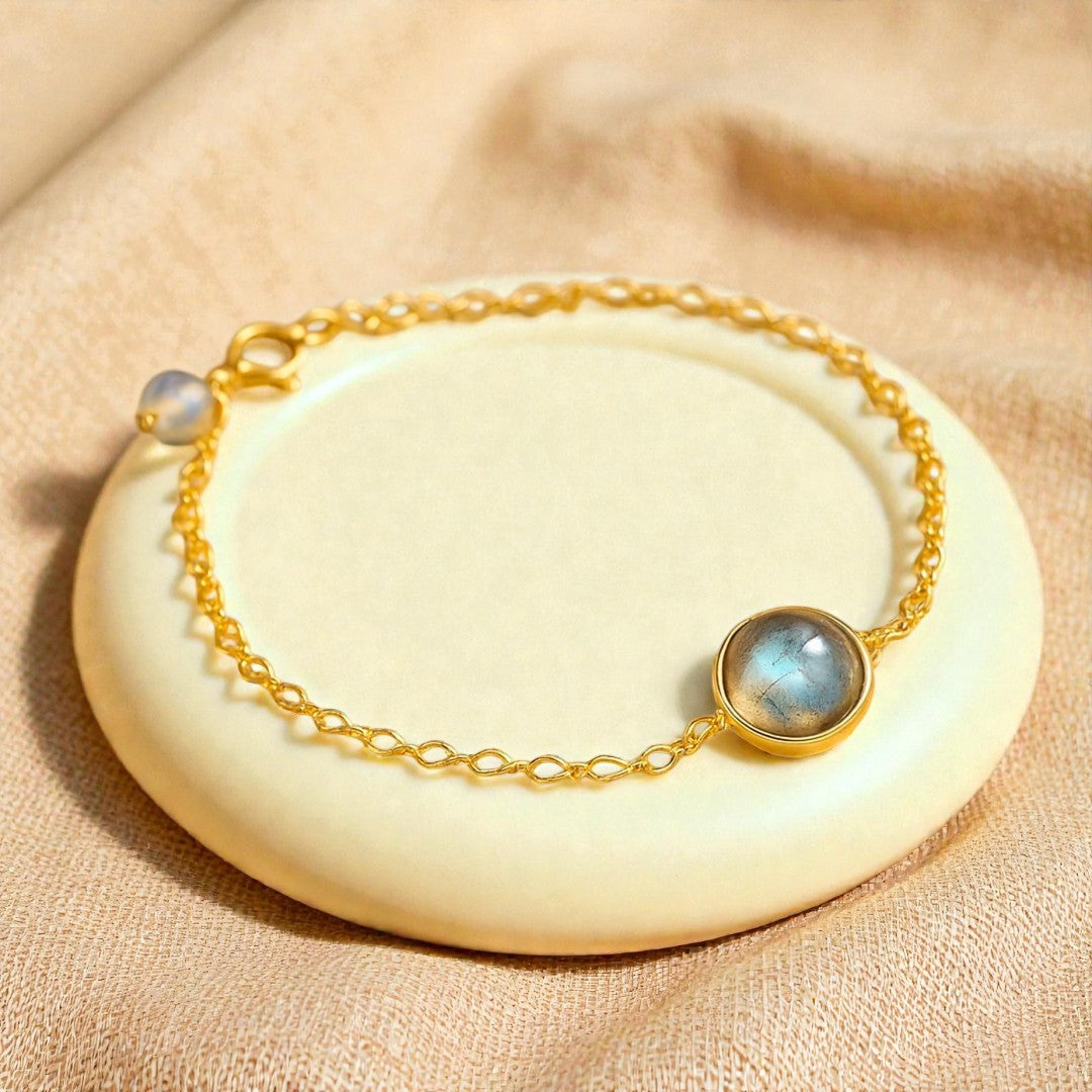 ATELIER-TIBET – Bracelet Duo Clarté & Protection en Labradorite