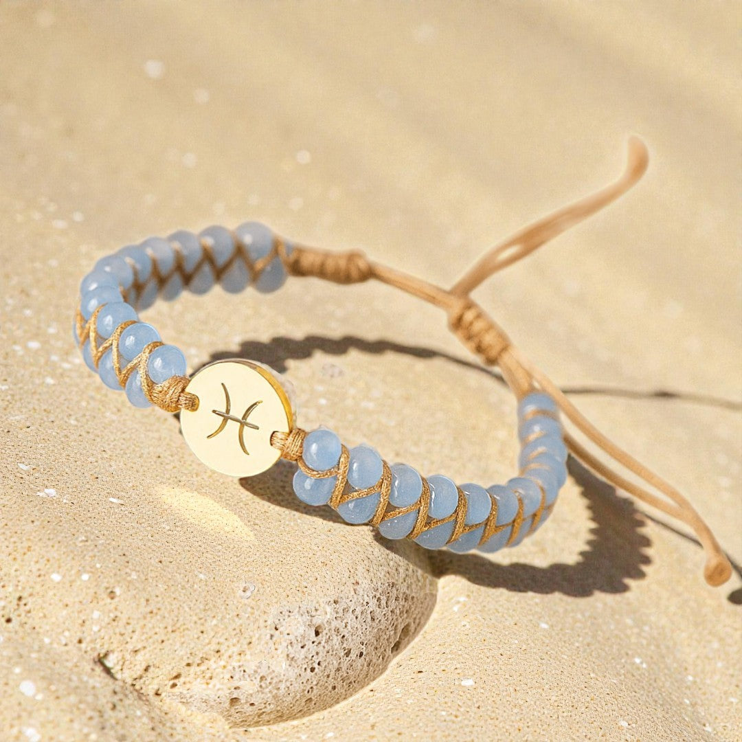 ATELIER-TIBET – Bracelet Tressé 12 Constellations en Pierres Naturelles