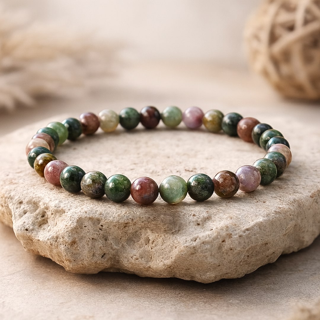 ATELIER-TIBET – Bracelet Paix Intérieure en Agate Indienne