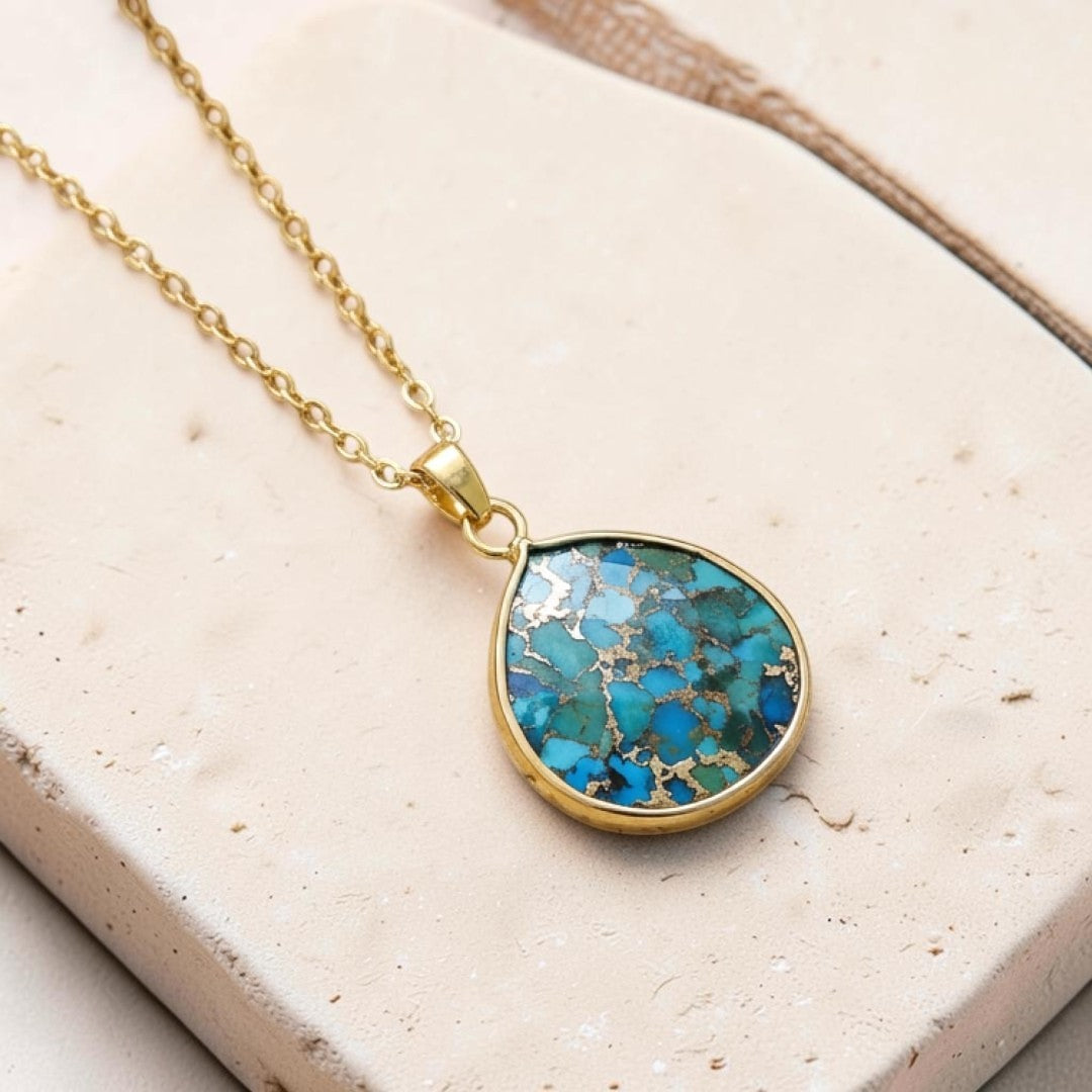 ATELIER-TIBET – Pendentif Eau Céleste en Turquoise