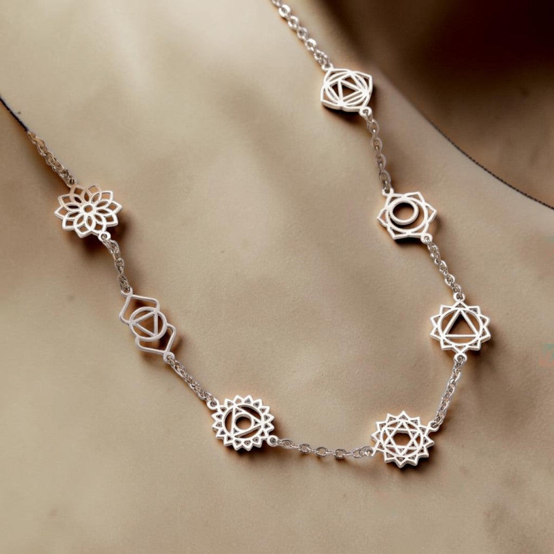 ATELIER-TIBET – Collier 7 Chakras - Symboles Mystiques