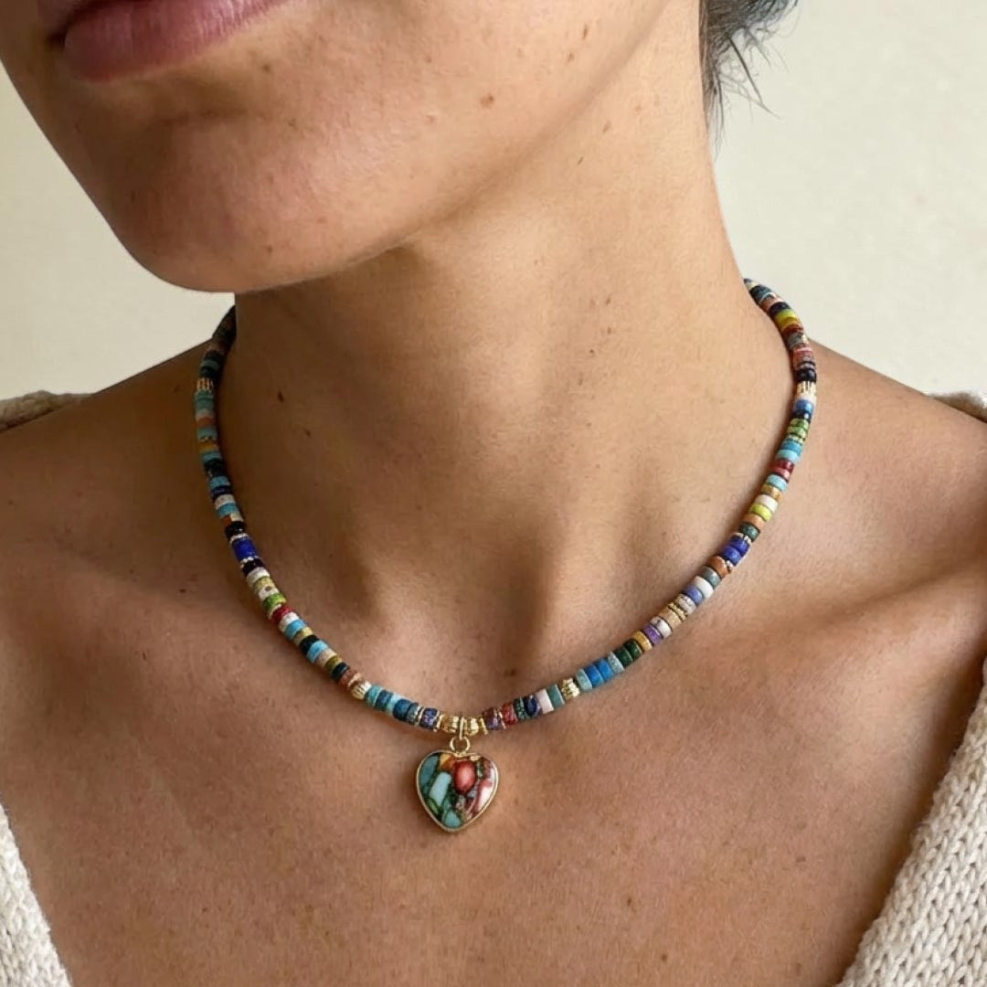ATELIER-TIBET – Collier Bonne Énergie en Jaspe Multi-couleurs