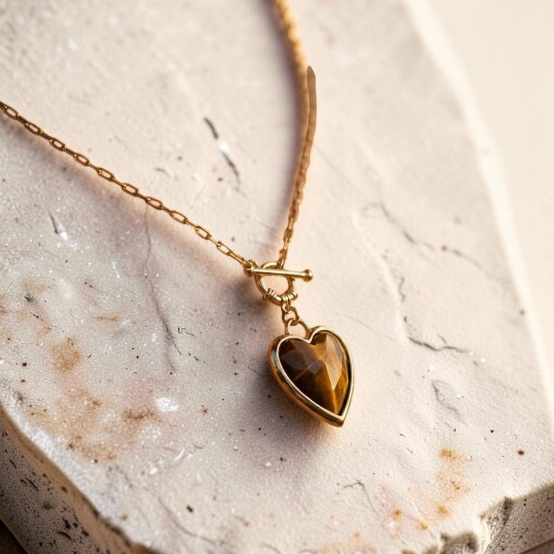 ATELIER-TIBET – Pendentif Sérénité du Cœur en Pierres Naturelles