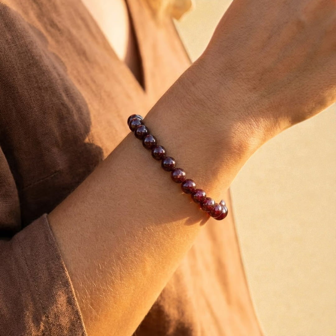 ATELIER-TIBET – Bracelet Force de Vie en Grenat Almandin