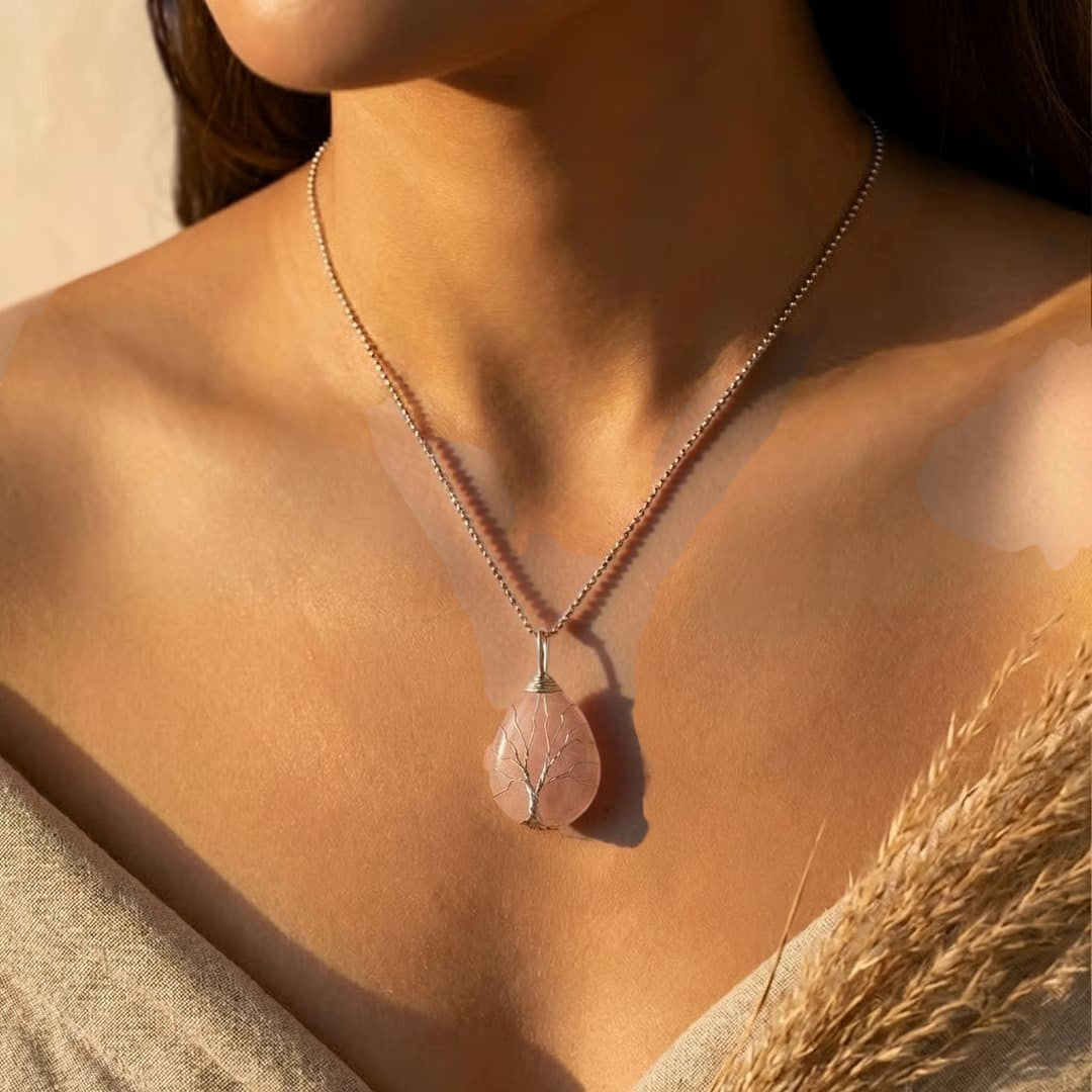 ATELIER-TIBET – Pendentif Arbre de Guérison en Pierre Naturelle