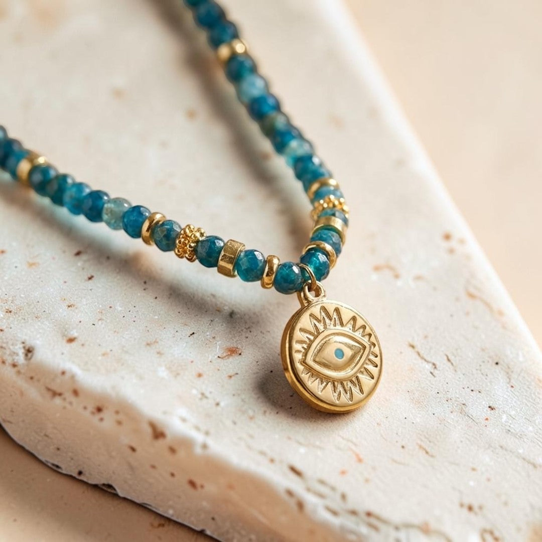 ATELIER-TIBET – Collier Esprit Libre en Apatite