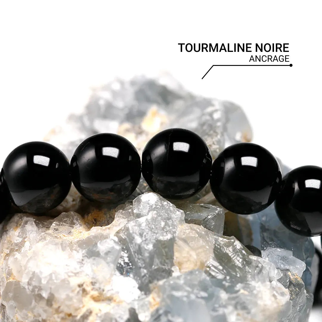 ATELIER-TIBET – Bracelet Ancrage en Tourmaline Noire