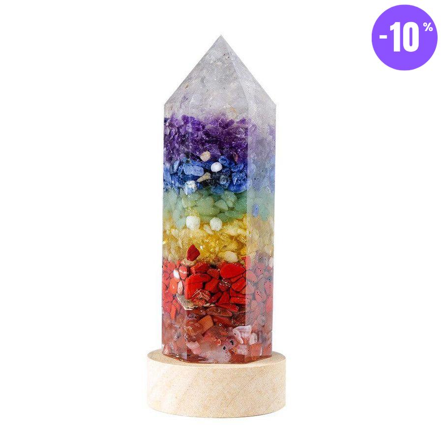 ATELIER-TIBET Lampe 7 chakras en Orgonite