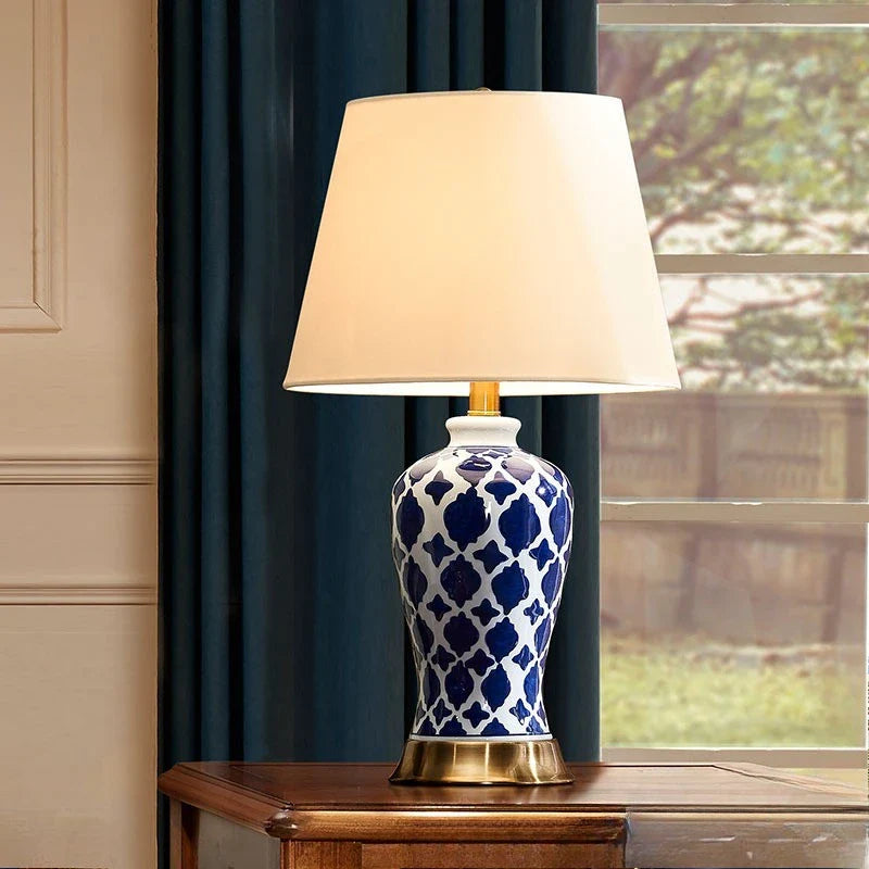 ATELIER-TIBET – Lampe Japonaise Bleue Rétro