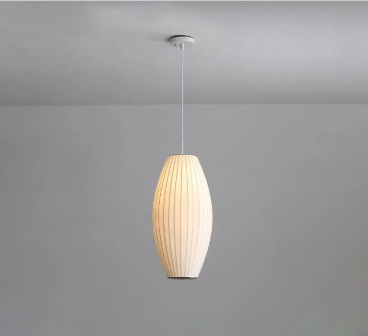 ATELIER-TIBET – Lampe Japonaise Suspendue en Soie et Métal
