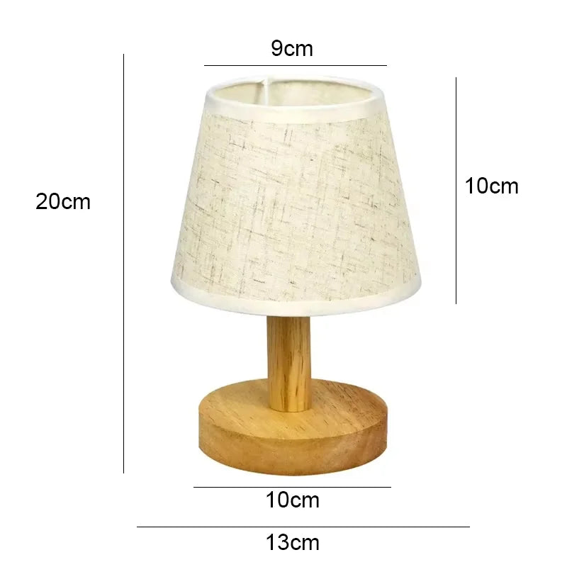 ATELIER-TIBET – Lampe de Bureau Japonaise LED Bois & Tissu