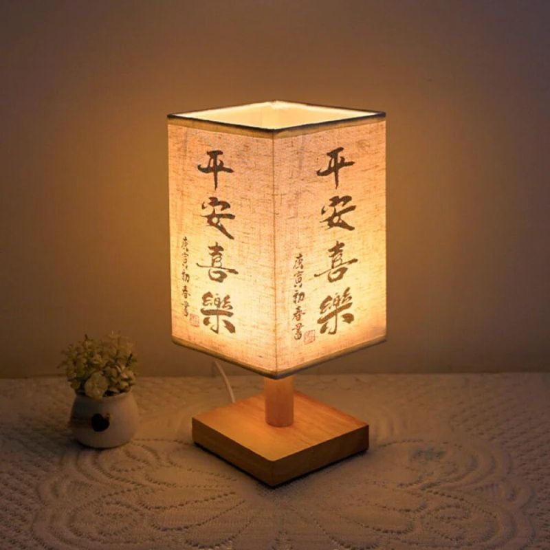 ATELIER-TIBET Lampe de Bureau Calligraphie Chinoise – Lumière Zen & Ambiance Poétique