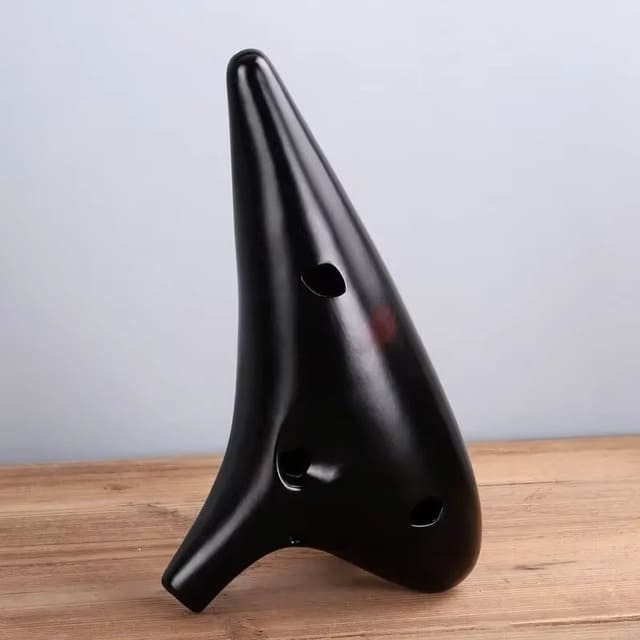 ATELIER-TIBET Ocarina Grave en Céramique – Instrument à Vent, 12 Trous, Tonalité Do