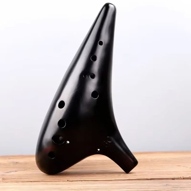 ATELIER-TIBET Ocarina Grave en Céramique – Instrument à Vent, 12 Trous, Tonalité Do
