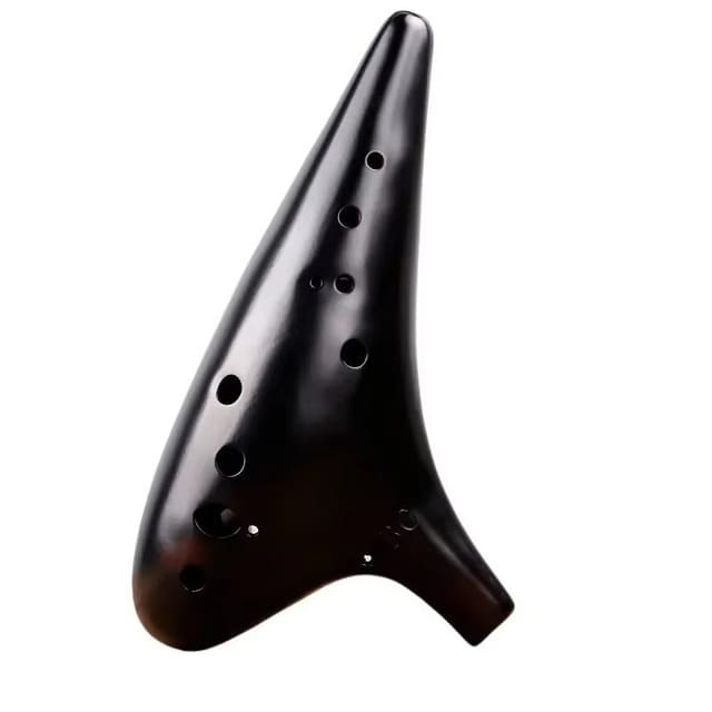 ATELIER-TIBET Ocarina Grave en Céramique – Instrument à Vent, 12 Trous, Tonalité Do
