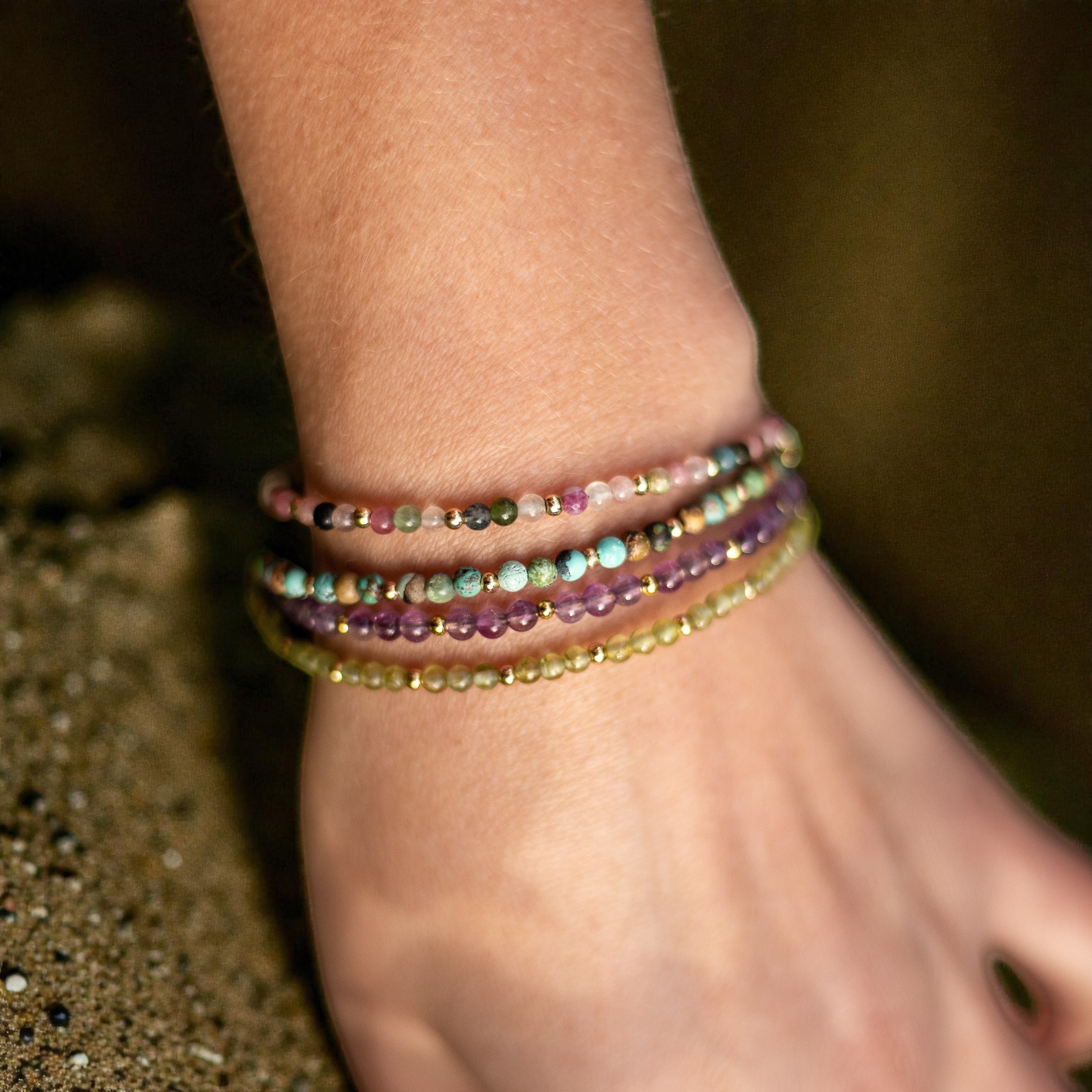 ATELIER-TIBET – Bracelet Raffiné en Pierres Naturelles Fines