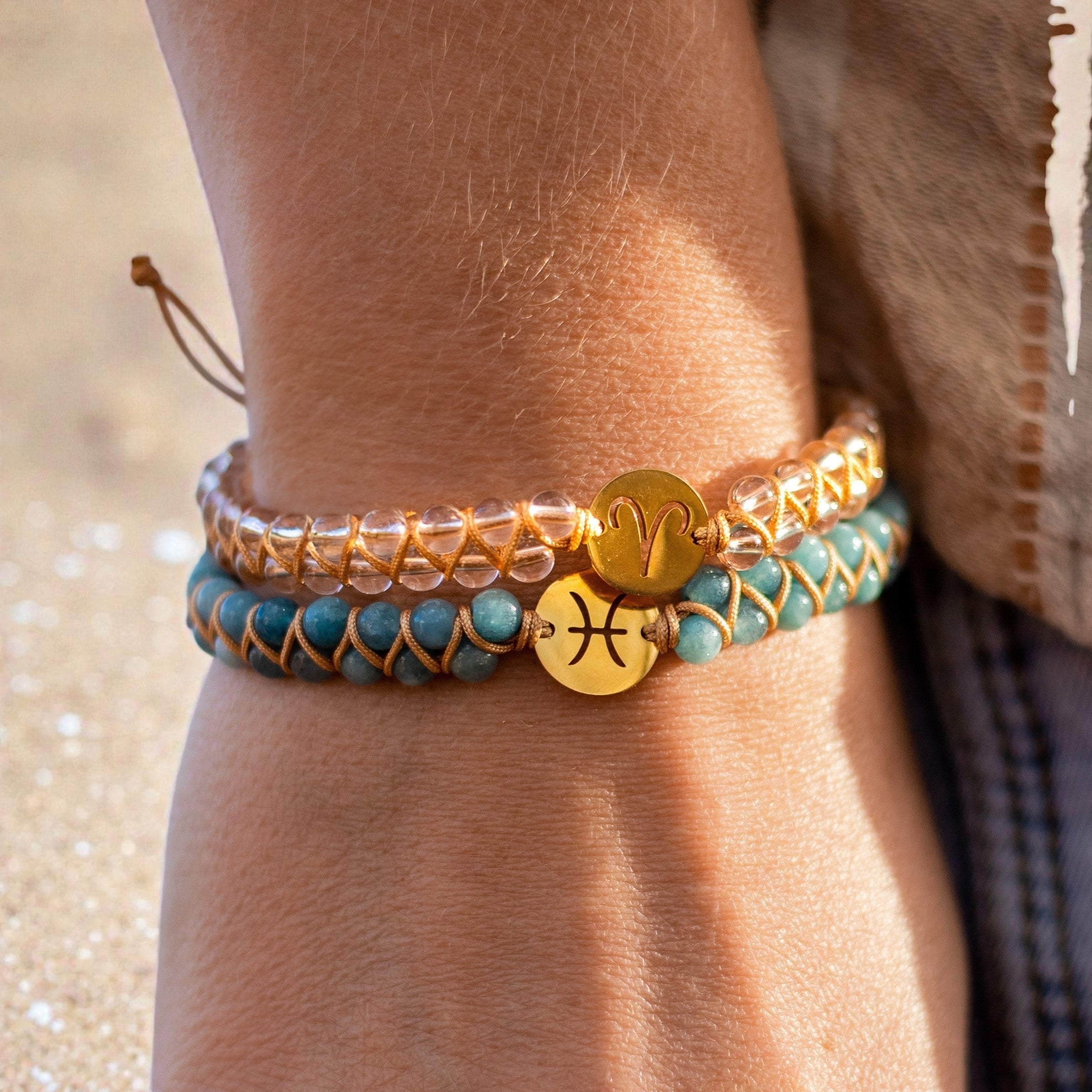 ATELIER-TIBET – Bracelet Tressé 12 Constellations en Pierres Naturelles
