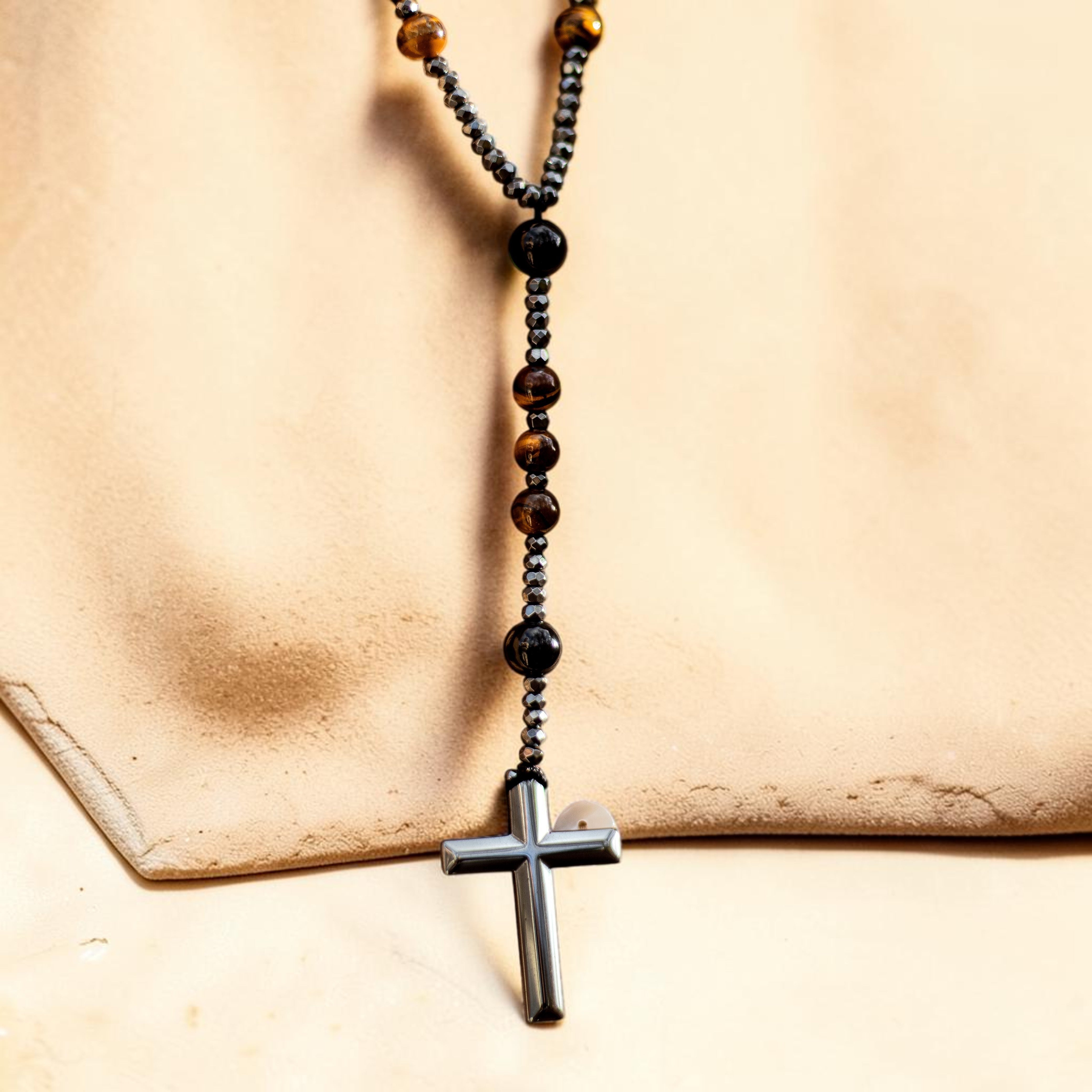 ATELIER-TIBET – Collier Chapelet Protection en Oeil de Tigre