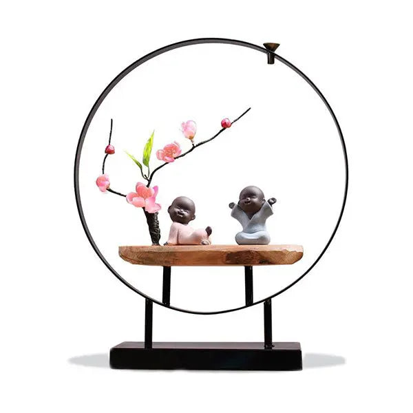 ATELIER-TIBET – Porte-Encens Cascade Bouddha avec Moines