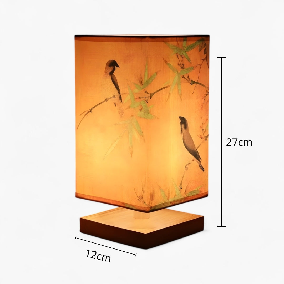 ATELIER-TIBET Lampe de Chevet Japonaise Scandinave – Éclairage Doux & Ambiance Zen pour Chambre et Salon