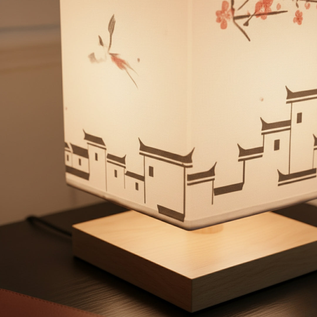 ATELIER-TIBET Lampe de Chevet Japonaise Scandinave – Éclairage Doux & Ambiance Zen pour Chambre et Salon