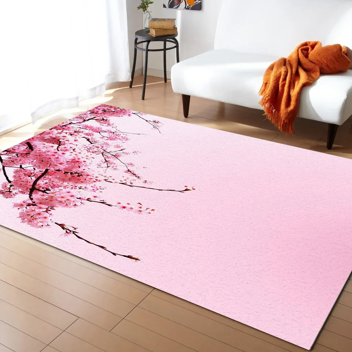ATELIER-TIBET – Tapis Japonais Sakura en Velours Cristal Antidérapant