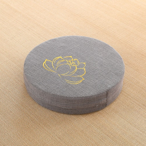 ATELIER-TIBET — Coussin Japonais pour S’asseoir Motif Floral 40 cm | Assise Traditionnelle Zen