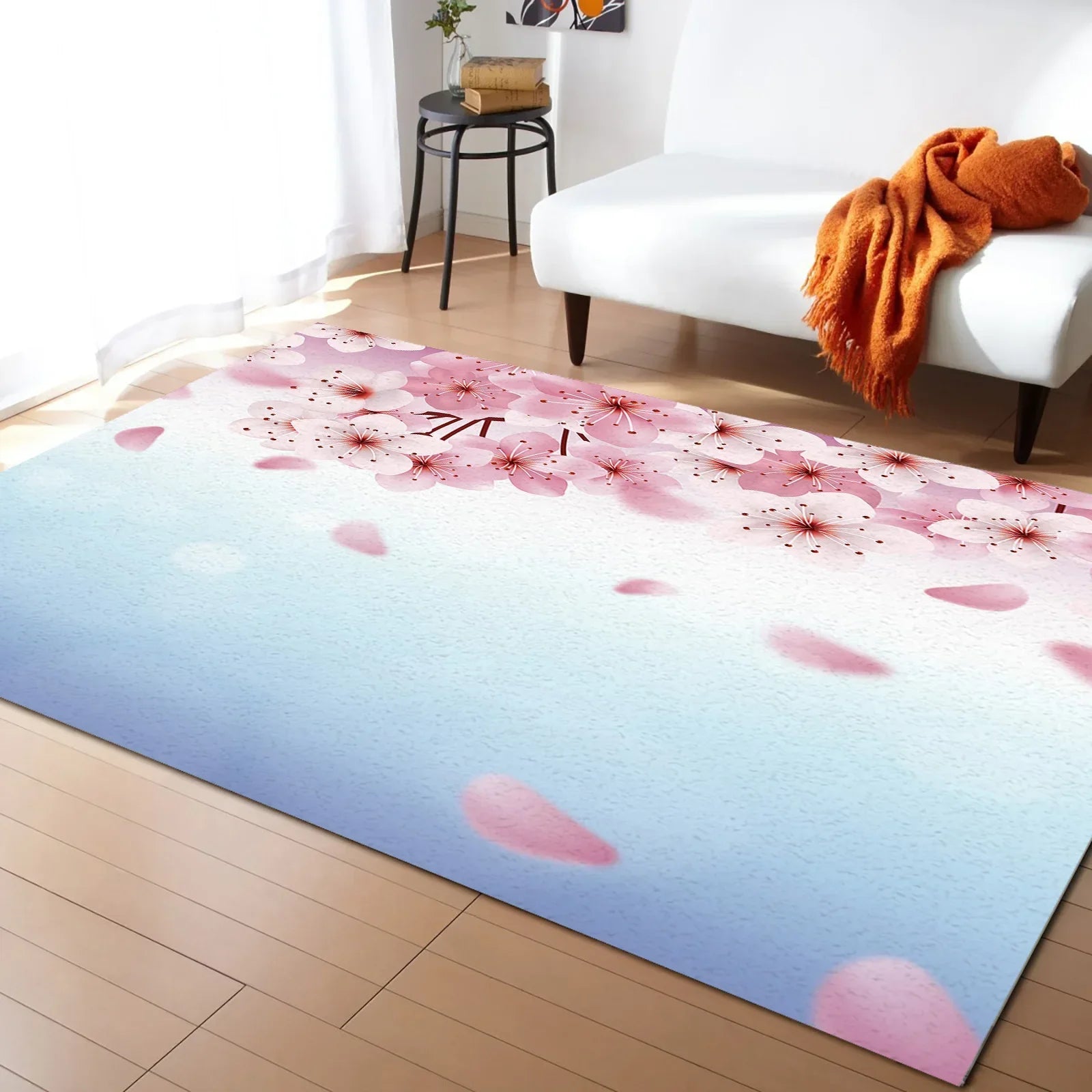 ATELIER-TIBET – Tapis Japonais Sakura en Velours Cristal Antidérapant