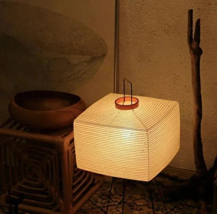 ATELIER-TIBET – Lampe Japonaise Papier Design Moderne & Léger, Lumière Douce Zen