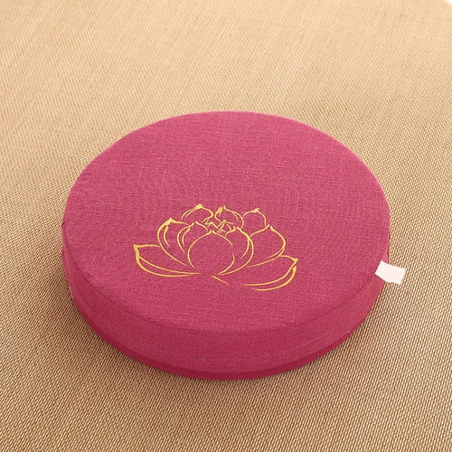 ATELIER-TIBET — Coussin Japonais pour S’asseoir Motif Floral 40 cm | Assise Traditionnelle Zen
