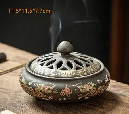 ATELIER-TIBET – Brûleur d’Encens en Céramique Zen, Élégance & Sérénité