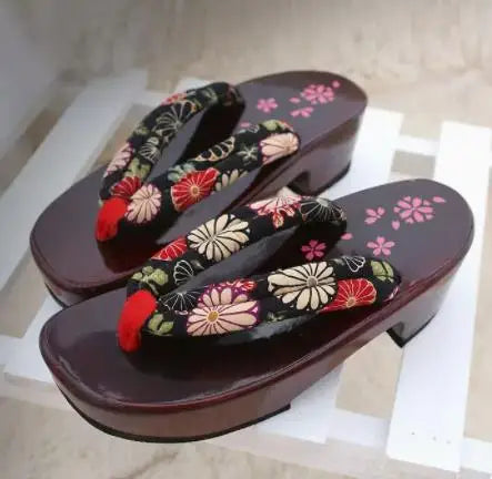 ATELIER-TIBET – Geta Japonaise Moderne en Bois & Tissu